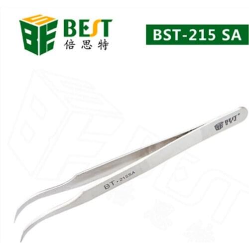 BST-215SA Tweezer Quality Steel Stainless Steel Tweezers Tool Matte Wear-Resistant Anti-Acid Tweezers Plus Hard Hand Fixture