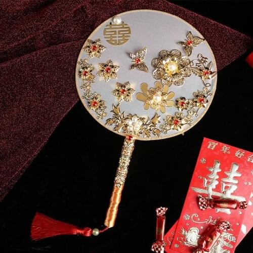 Hand held fan Handmade Luxurious Spanish Dance Lace Feather Fans for Wedding Party GiftTOP Wedding Decoration
