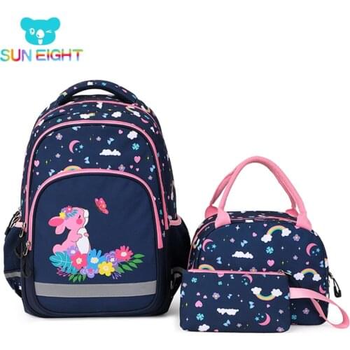 Beautiful Backpacks Girls School Bags Kids Bookbags Lunchbox Primary Student Backpack Waterproof
