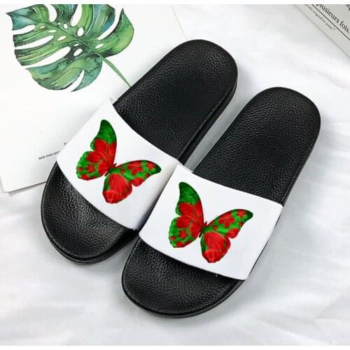 Women Slippers Summer Home shoes Beach Slides Flip Flops Cartoon Butterfly Non-slip filp flops Ladies Lovers House slipper Shoes