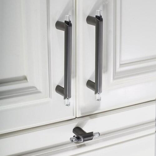 Modern Acrylic Drawer Knobs Gold Shoebox Cabinet Handles Closet Dresser Drawer Knobs Wardrobe Pulls Pullers Furniture Hardware