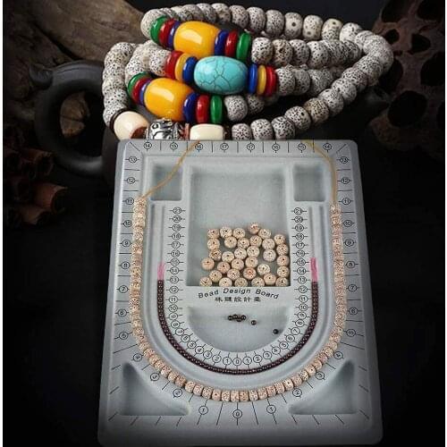 Bead Design Table Flocking Bead Board Bracelet Necklace Pallet Accessories Jewelry Diy Measuring Measuring Tool Crafts Maki V6J9