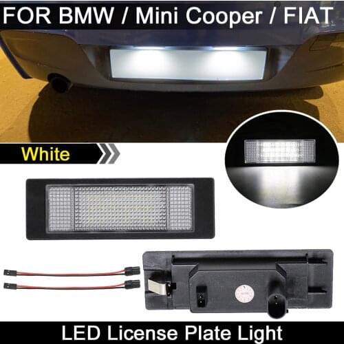 2Pcs For BMW E81 E87 F20 E63 E64 F12 F13 F06 Z4/E85 E86 E89 K48 For Mini R55 R60 R61 For Fiat Multipla LED License Plate Light