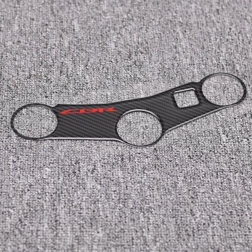 Motorcycle Carbon Fiber Pattern Top Triple Clamp Yoke Sticker case for HONDA CBR600RR CBR 600RR 2003-2004 F5
