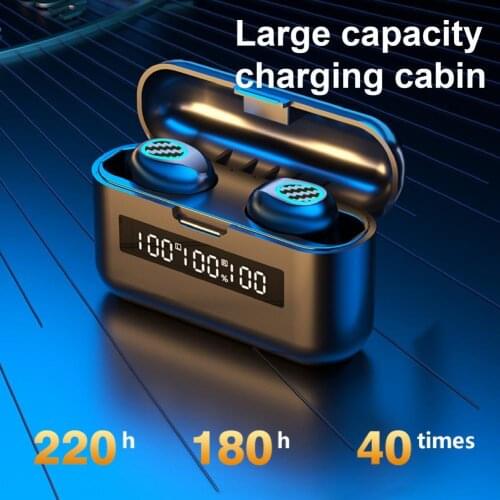 TWS Bluetooth 5.1 Earphones 2000mAh Charging Box Wireless Headphone Stereo Sports Waterproof Earbuds Headsets