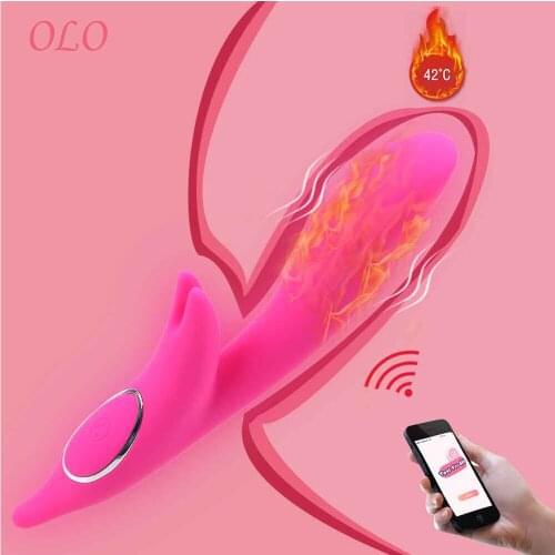 OLO Rabbit Heating Vibrator Sex Toys for Women APP Bluetooth Wireless Control Clitoris Stimulator Dildo Vibrator G-spot Massager