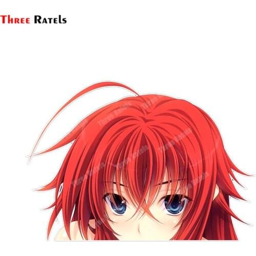 Three Ratels A507 Anime Peeking Sticker Car Window Decals PK110 High School Rias Gremory Vinyl&Waterproof Materal Stickers