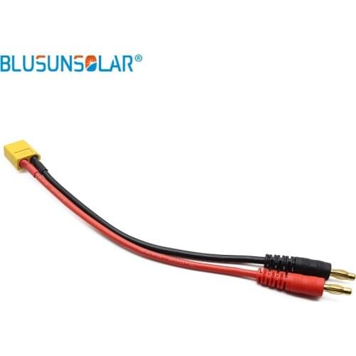 High Performance 100 pcs / lot XT90 to 4.0mm Banana Connector with 14 AWG Silicon Wire150MM Charger Cable DZ0108