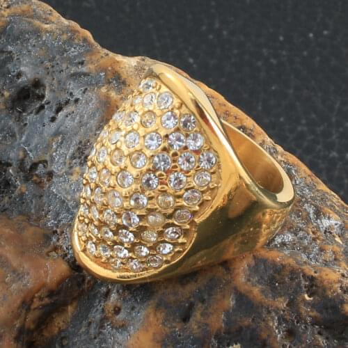 Stainless Steel Jewelry Gold Color Rings Wholesale For Women Fashion Gift Newest RBJKASCC