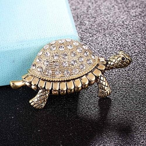 Zlxgirl jewelry 12pcs/lot Wholesale anti-gold tortoise brooches mens gifts metal alloy hijab pins hats and bags jewelry