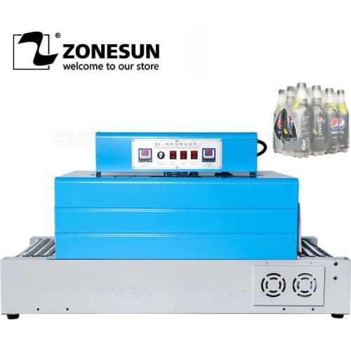 ZONESUN Automatic Cosmetics Ear Phone Boxes Book Food Shoes Heat Film Shrinking Wrapping Packing Machine