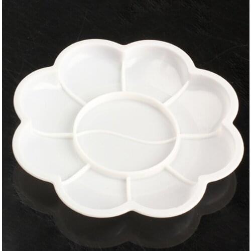 1pcs White Acrylic Liquid Color Mixing Painting Drawing Liner Nail Art Palette Design Manicure Nail Tools #1080