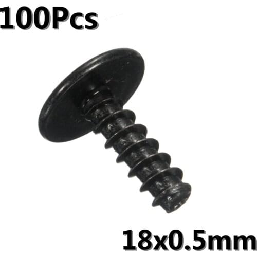 100pcs 18x0.5 mm Car Engine Cover Wheel Arch Inner Liner Mud Flaps Fender Mud Splash Guard Torx Screws Self Tapping For VW/AUDI