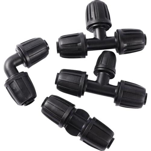 16mm PE Pipe Locked Nuts Connectors Garden Water Connector Gardening Watering Agricultural Irrigation PE Pipe Hose Lock Coupling