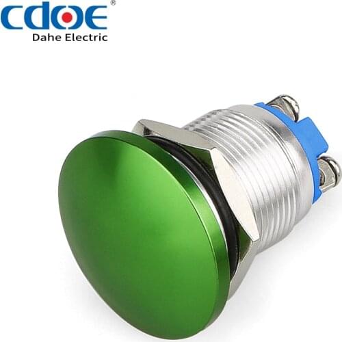 16mm waterproof Mushroom head metal button switch Red Green Momentary switch