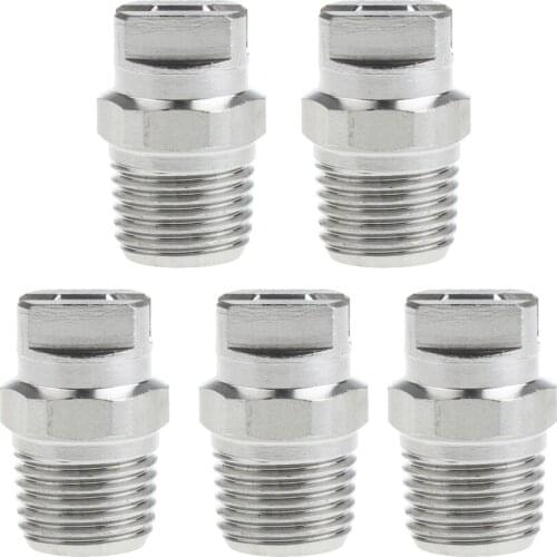 5 PCS 1/4 Inch --High Pressure Washer Spray Nozzle / Fan-Type ---65 Degree / Stainless Steel