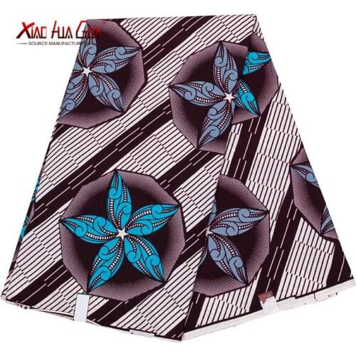 African Fabric 6 Yards XiaoHuaGua Brand High Quality Fitted Cotton Ankara Print Fabric Sewing Designer Party Dress 40FS1394