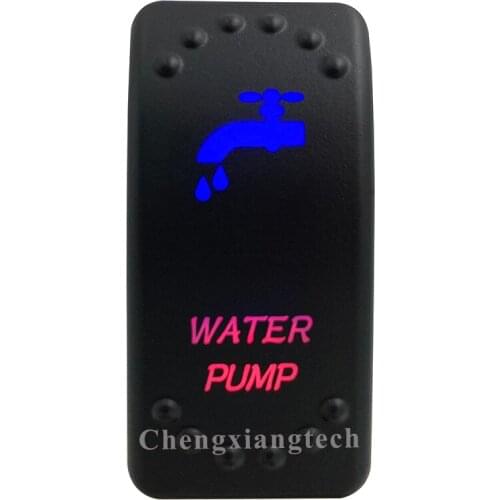 Car Boat Truck Rv Bus - On Off - Up Blue & Down Red Led - Rocker Switch - WATER PUMP - 5 Pins - SPST - Waterproof