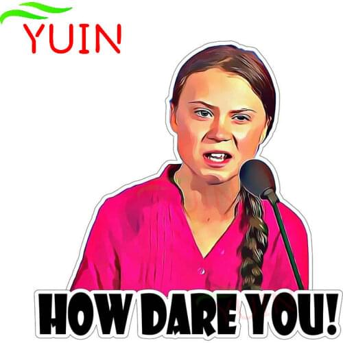 Car Sticker Decor Motorcycle Decals HOW DARE YOU Decorative Accessories Creative PVC Window Sunscreen Waterproof Decal 13*13cm