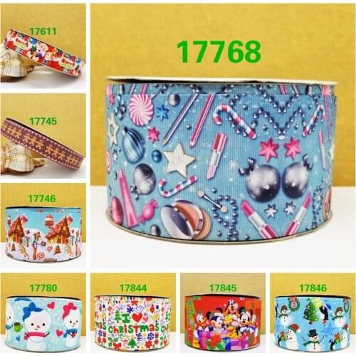 Free shipping 50 yard cartoon printed grosgrain ribbon 17768
