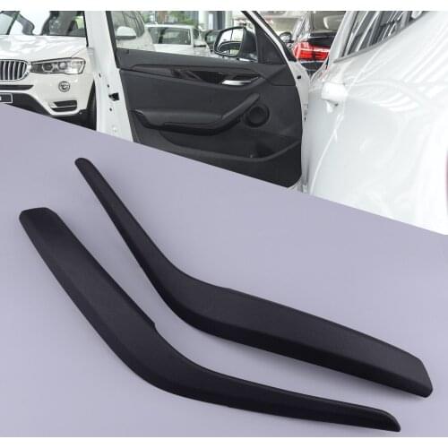 1Pair Black Interior Side Door Handle Panel Trim Cover Fit For BMW X1 E84 2010 2011 2012 2013 2014 2015 2016