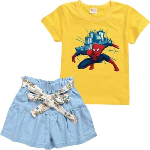 Kids Clothes Suits SpiderMan Clothing Set Children Summer Cartoon Suit Disney Clothing Set Cartoon