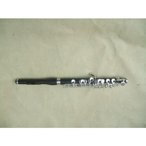 Piccolo kit C key mixed ebony/ebonite powder silver plated case/grease/stick etc