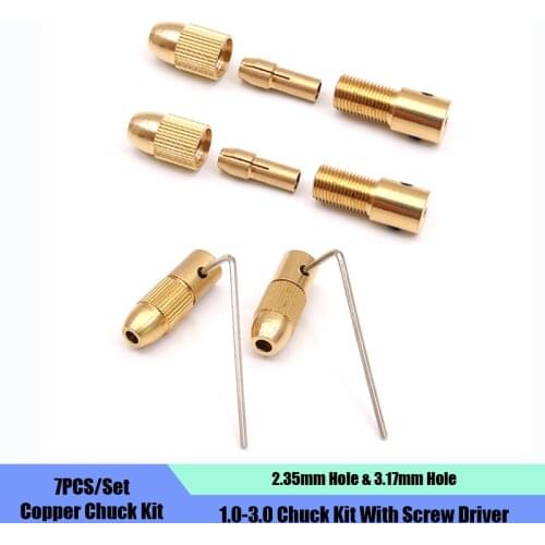 Electric Grinder Chuck Motor Electric Grinder Accessories Woodworking Brass Central Shaft Drill Chuck Set