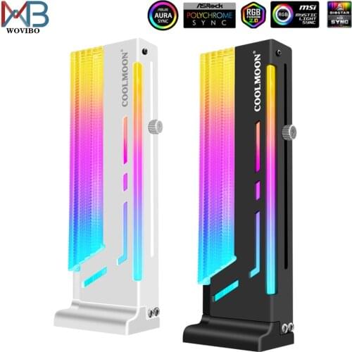 CoolMoon GPU Graphics Video Support Stand For Computer Case Aluminum Alloy Video Card Holder 5V 3PIN RGB ARGB Aura Sync