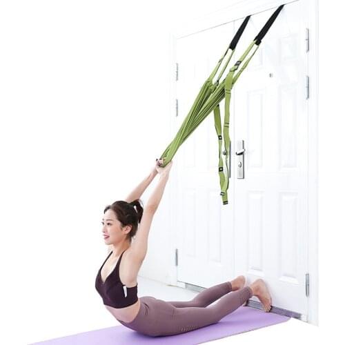 Adjustable Flexibility Stretching Leg Yoga Rope Strap Stretch Belt Hammock Swing Multilayer Belt Door Flexibility Trainer