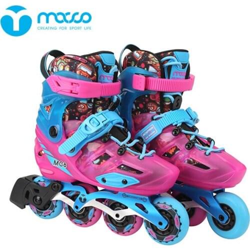 Macco lock wheel childrens roller skates outdoor sports adjustable 29-40 Europe Size Child Kids Boy Girls MC8 Comprehensive