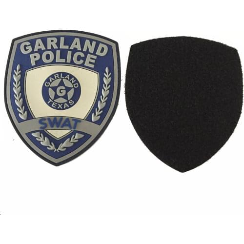 Custom Police Special Unit Tactical 3D Rubber Soft PVC Patch Hook Loop