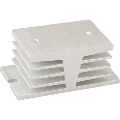 T74 Aluminum Heat Sink Dissipator For Single Phase SSR Solid State Relay 25A -40A 74X49x40mm Heat Dissipation Radiator Newest