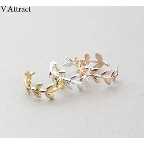 V Attract Fashion Adjustable Leaf Ring Women Jewellery Gold Minimalism Knuckle Female Rings Rose Gold Bagues Pour Femme