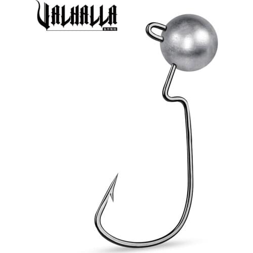 VALHALLA 5Pcs Jig Hook Offset Hooks 3.5g 5g 7g 10g High Carbon Steel Fishhooks Lure Softjerk Hooks Fishing Tackle Anzuelos Pesca