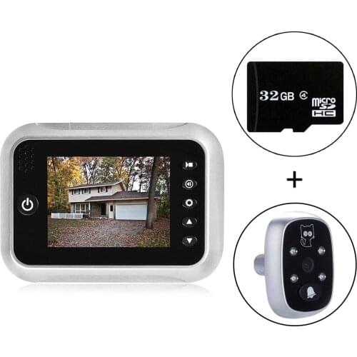 3.5 Inches TFT LCD Screen Digital Door Peephole Viewer Camera Night Vision Wide Angle+Video Record+Photo Shooting+Do Not Disturb