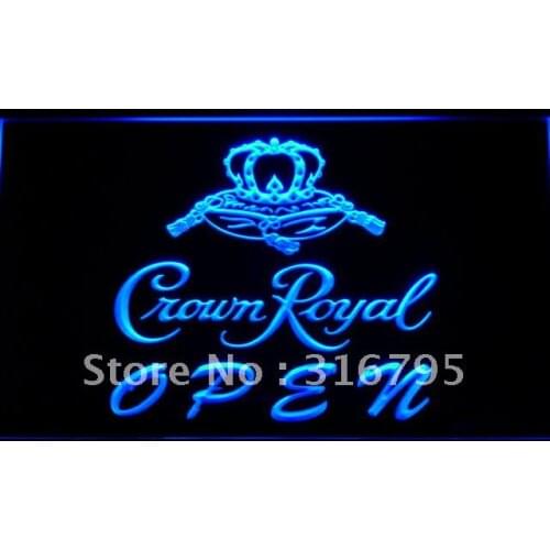 049 Crown Royal Beer OPEN Signs LED Neon Light Signs with On/Off Switch 20+ Colors 5 Sizes to choose