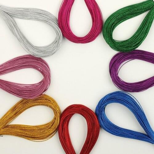 1mm Thick Braided Gold Thread Handmade DIY Material Japanese Hairpin Fan Gold And Silver Thread 100 Yards TJ4234