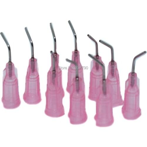100pcs 20G Syringe Tips Dispensing Needle 45 Degree Glue Adhesives Liquid Dispenser Dispensing Needles Syringe Tips