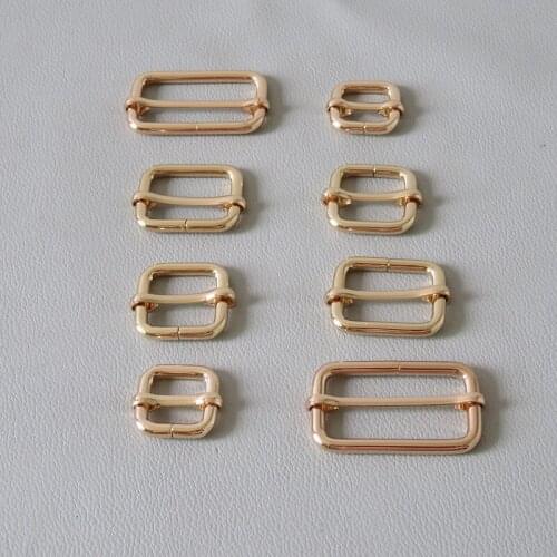 20Pcs Metal Hardware Adjustable Buckles Webbing Slider for Bag Backpack Handbag Straps Loop Dog Pet Collar Garment Leather Clasp