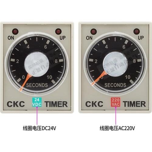 3 pieces of brand new original CKC AH3-2 power-on delay timer time relay 24V 1S 10S 30S 60S 10M 30M 60M