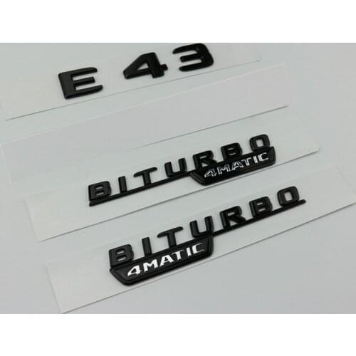 3D Matte Black for Mercedes Benz W212 W213 E43 E63 E55 4MATIC Trunk Rear Star Emblems Badges w204