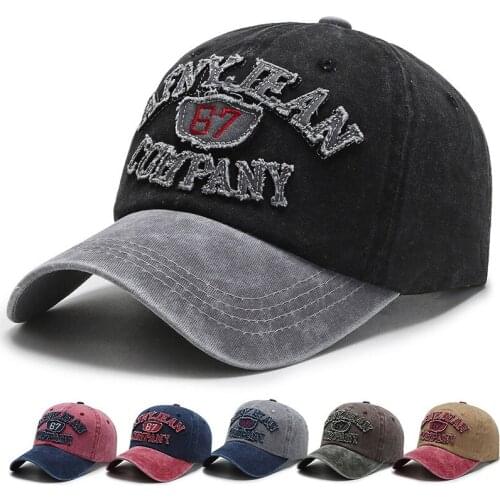 Baseball caps washed with letters mens vintage embroidery curved brims trendy men hats and cap hats snapback usa hat