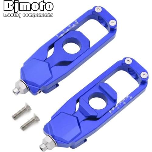 BJMOTO CNC Chain Adjusters Regulator Tensioners with Swingarm Spool For Yamaha MT09 MT-09 FZ09 FZ-09 2013 2014 2015 2016