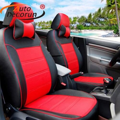 AutoDecorun Tailored car seat cushion leather for Dodge Challenger accessories 2014-2015 covers seat car seat supports protector