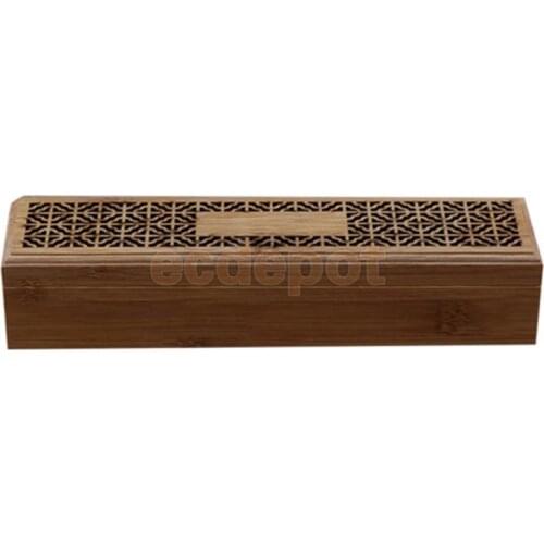 Incense Stick Burner Hollow Bamboo Tower Holder Ash Catcher Censer Box Case