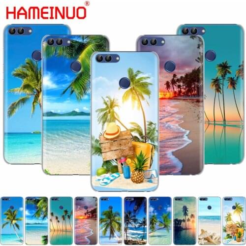 Summer Beach Scene at Sunset on sea Palm Tree phone Cover Case for huawei Honor Y5 7C Y625 Y635 Y6 Y7 Y9 2017 2018 Prime PRO
