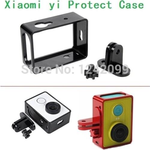 Shell Bag Aluminum Alloy Case Border With Adapter For Xiaomi yi 1 Action Camera Accessories For Xiaomi yi 1 Sport Camera