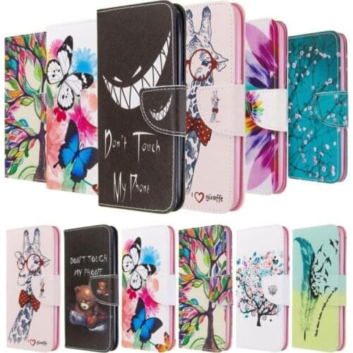 Painted Case For Samsung Galaxy A02S A21S A31 A32 A41 S21 S20 FE Ultra A51 A52 A71 A72 A12 A42 5G 4G Cute Leather Cover DP07G