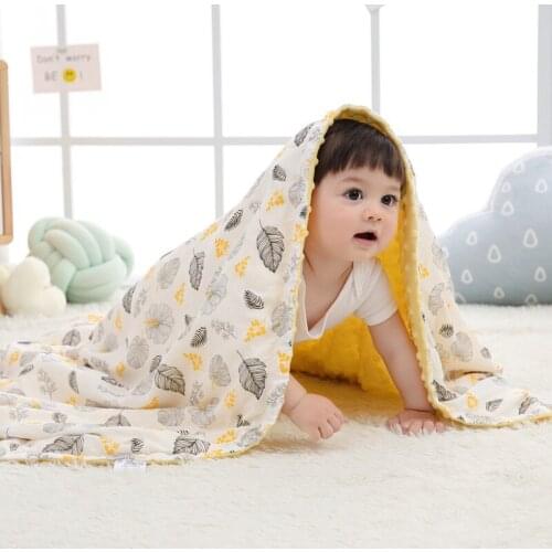 Baby Blankets Cotton Newborn Photography Accessories Stroller Cover Cartoon Pattern Wrap Baby Play Mat Muslin Swaddle Blanket
